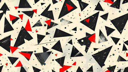 Wall Mural - Abstract seamless messy minimalist chaotic triangle_