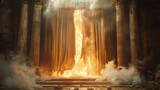 Fototapeta Sport - Dramatic depiction of the temple curtain tearing.