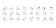 Grocery icons set. Set of editable stroke icons.Vector set of Grocery