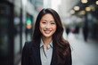 © My Beautiful Picture - Smiling asian businesswomen in suit. Women in work clothes. Rich women. Business boss. Boss of a start-up. Asian women. Chinese women. Japanese women. AI.