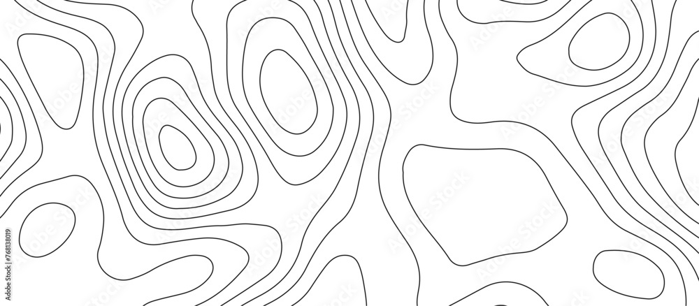 Abstract Topographic Contour Line Pattern Tutorial Abstract topographic map patterns, topography line map. The black on ...