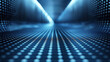 perspective grid line up and down,radial lighting effect,blue theme
