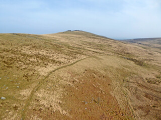 Poster - Hills of Dartmoor in Devon	