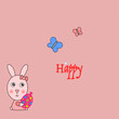 Coniglietta Happy Easter