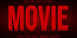 Red Movie Vector Fully Editable Smart Object Text Effect