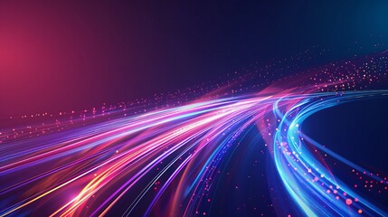 Wall Mural - vector artwork illustrating dynamic light motion and high-speed effects, capturing traffic motion an