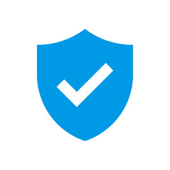 Wall Mural - shield with check mark icon