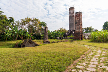 Wall Mural - 03.03.2024 - Camaguey, Santa Lucia, Cuba - Abandoned sugar mill - Santa isabel. History