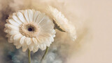 Fototapeta Kwiaty - Tapeta w kwiaty, żółty kwiat, gerbera