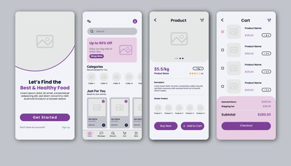 ecommerce app user interface for android and ios.
