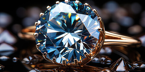 A captivating diamond, like a magnet for views, attracting and captivating into its sparkling wo