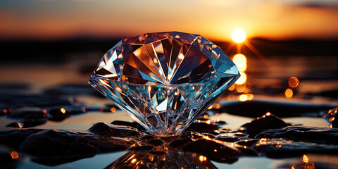 A wonderful diamond sparkling like a dawn rising above the horizon and bringing ho