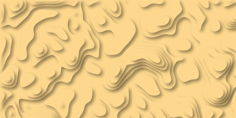 Poster - 3D Woodcut Stylized Brown Woody topographic contour scheme and terrain. Topography grid map. Contour map background. Geographic line mountain relief. Abstract lines or wavy backdrop background.