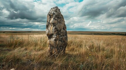 Wall Mural - totem on the field.