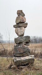 Wall Mural - totem on the field.