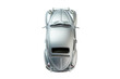A silver car, top view, isolated on a transparent background, Generative AI