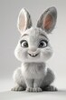 Charming animated bunny with large expressive eyes and perky ears