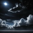 night sky background with clouds | above the clouds | sunset | white cloud on night sky.
