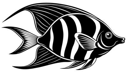 Wall Mural - Discover the Beauty Angel Fish Vector Illustrations for Your Projects