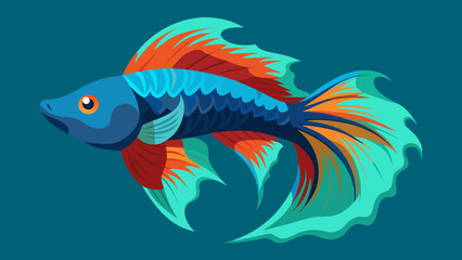 Wall Mural - Discover the Beauty of Betta Fish Vector Illustrations for Aquatic Enthusiasts