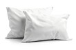 Blank soft pillows on white background