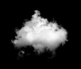 Fototapeta Perspektywa 3d - white clouds on black background
