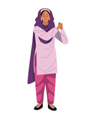 Wall Mural - baisakhi woman character