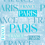 Fototapeta Dmuchawce - Fashion abstract vector pattern France and Paris
