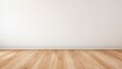 © Voilla - Empty room with wooden floor and white wall.