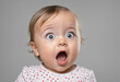 surprised or shocked cute little baby amazed of surprise infunny stylr