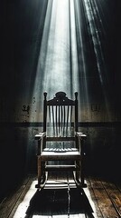 Illustration of an electric chair in an abandoned room, engulfed in lightning.
Concept: Mystical scenes and horrors of execution, electric voltage sentence, psychological thrillers