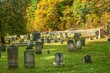 Woodstock, Vermont - 10/16/2006:  a vintage cemetary in rural vermont with tombstones dated during the revolutionary war period, near Woodstock