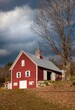 A red barn in rural Vermont near Strafford