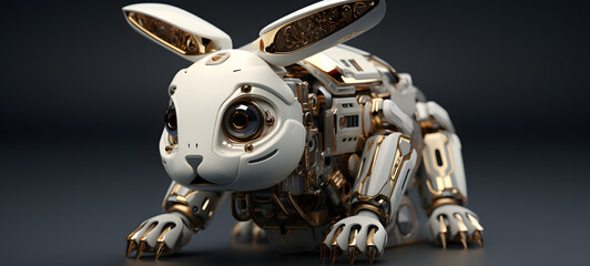 rabbit-shaped nano robot, ai generative