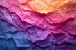 A vibrant gradient textured with the creases and folds of crumpled paper, adding a tactile and dynamic element
