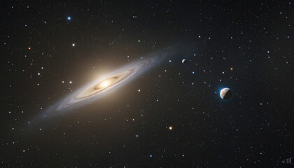 Wall Mural - wonderful galaxy illustration - dreamy wall paper