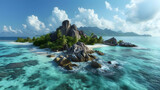 Fototapeta Fototapety z mostem - Anse Source D'Argent - the most beautiful beach of Seychelles La Digue Island, Seychelles