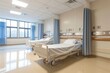 © Pinklife - Brightly lit hospital room with patient beds and a large window allowing ample sunlight