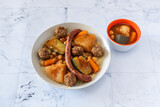 Fototapeta Nowy Jork - Famous oriental tasted Merguez couscous