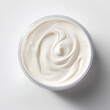 High quality cosmetic moisturizing white skin care cream in an open cosmetic jar,natural ingredients