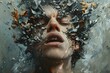 Surrealism Art offers a surrealistic interpretation of major depressive disorder, with twisted forms and surreal landscapes, 3D render