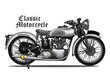 Classic motorcycle vector with isolated om white background.