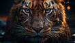 Tiger portrait wallpaper image background created with a generative ai technology 