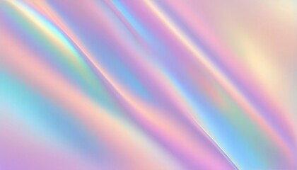 Wall Mural - fluid smooth abstract metallic holographic colored shape background