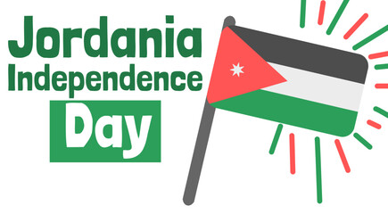 Wall Mural - Jordan Independence Day banner design vector