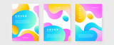 Fototapeta Boho - Colorful colourful vector abstract shapes cover design