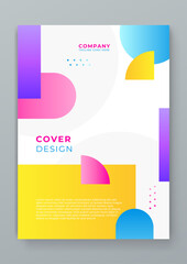 Colorful colourful vector modern cover design with shapes