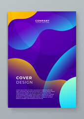 Sticker - Colorful colourful vector simple geometric abstract shapes covers