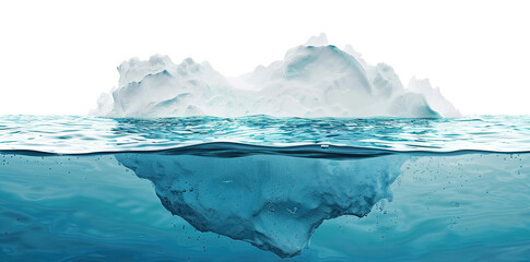 Iceberg isolated on transparent background