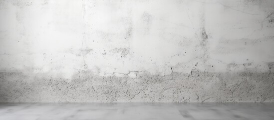 Wall Mural - A detailed view of a white wall contrasted with a wooden floor, creating a minimalistic and modern interior design